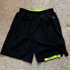 Lined workout shorts